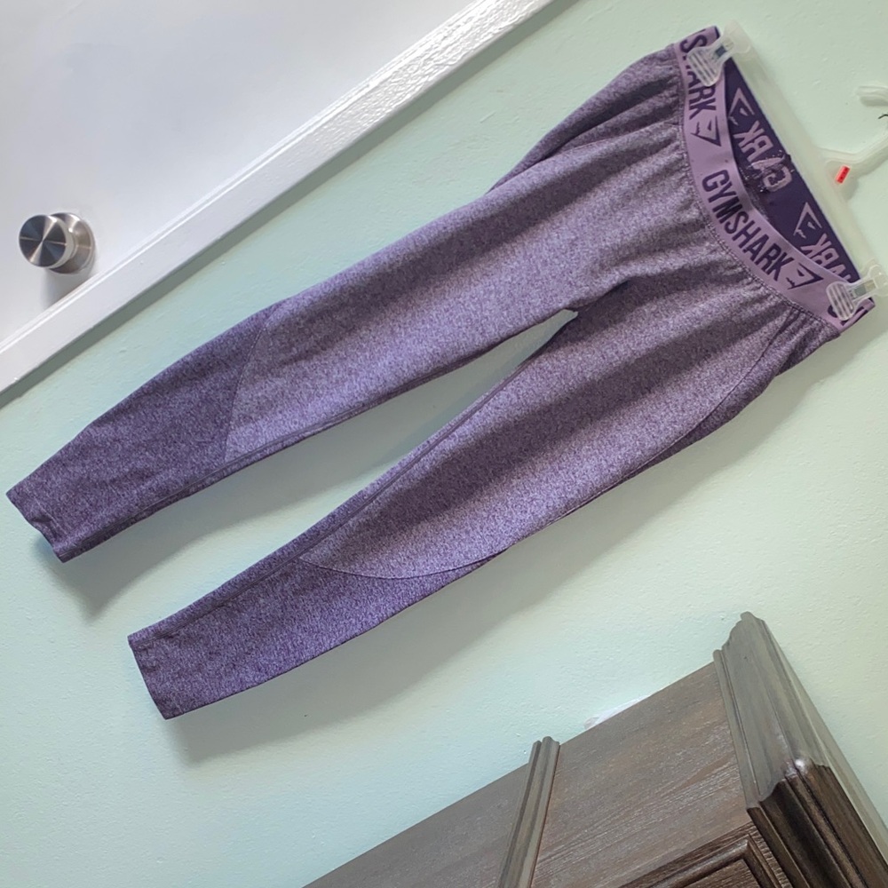 Gymshark Kids Heathered Purple Leggings